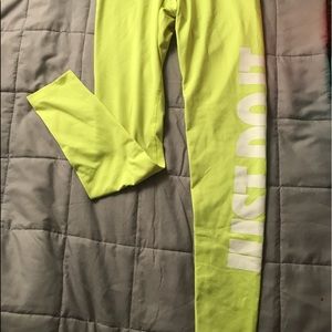 Highlighter Yellow Nike Just Do It Legging